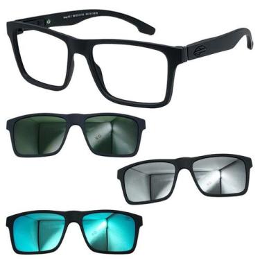 Imagem de Oculos Mormaii Swap NG2 6153 Preto Fosco Com 3 Clipons, G15, Azul, Pra