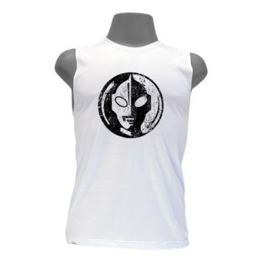 Imagem de Camiseta regata masculina - Ultraman - DASANTIGAS, Branco, Branco, P