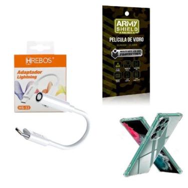 Imagem de Capinha Samsung S23Ultra + Adaptador P2 para Tipo C + Película 3D - Ar