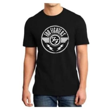 Imagem de Camiseta Masculina Foo Fighters Banda Rock Camisa Algodão - SEMPRENALU