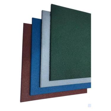 Imagem de Piso Emborrachado 15 mm Colorido 50x50 cm - 2 m2 - 8 Peças - CiaFloor,