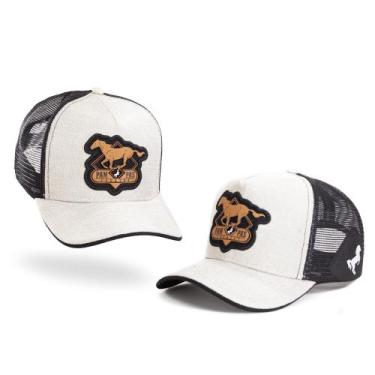 Imagem de Boné Trucker Bege Pampas Country Masculino Feminino, Off