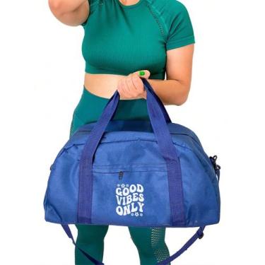 Imagem de Mala grande Nylon Academia - Good Vibes Only- Bolsa para Homens e Mulh
