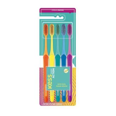 Imagem de Escova Dental Kess Basic Action Macia com 5 Unidades Leve Mais Pague M