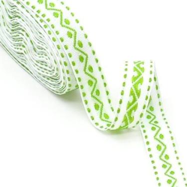 Imagem de Fita Galão Zig Zag Marwan 15mm - 10 Metros, 077 VERDE GALEGO