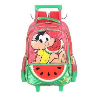 Imagem de Mochila de Rodinha Com Alça Luxcel Turma da Mônica Vermelho-Feminino