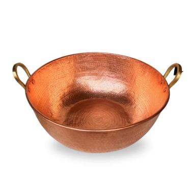 Imagem de Tacho de cobre 30 Litros com alças de Bronze - Artesanato Líder