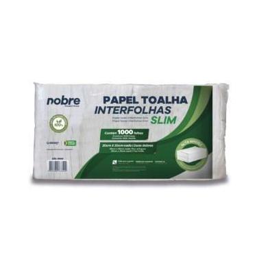 Imagem de Papel Toalha NOBRE Interfolhado 100% Celulose 2 Dobras 20x20cm Fardo 1