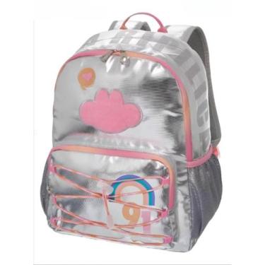 Imagem de Mochila Escolar de Costa Lilica Ripilica Lov It Glimmer, Cinza