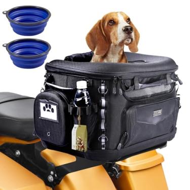 Imagem de Hutexico Porta-Cachorros para Motocicleta, Porta-Animais de Estimação Portátil Bolsa de Viagem para Animais de Estimação Bolsa Porta-Gatos para Harley Street Glide Road King Touring Trike Can Am com P