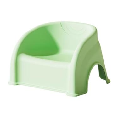 Imagem de DimyFew Cadeira infantil Banco infantil Apoio para os pés ergonômico estável Banco leve para sapatos Apoio para os pés para banheiro Quarto Entrada Berçário, Verde