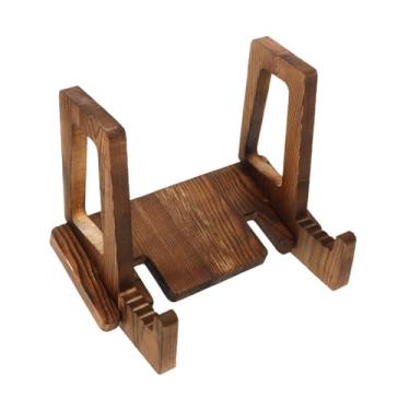 Imagem de FLCPJGV Suporte de livro de receitas para cozinha, decorativo, madeira, expositor, quadro de cavalete de madeira, para revistas, travessas