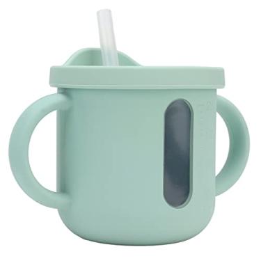 Imagem de Copos Infantis para Crianças, Canudinho de Silicone Com Alças Duplas Copos Leves Abertos para Bebês Copo de Treinamento Com Capa Apertada à Prova de Vazamentos para Viagens Em
