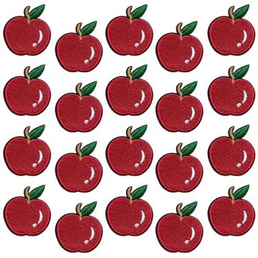 Imagem de 20 peças de aplique bordado de maçã vermelha de qualidade premium para crianças, bebês, para roupas, jaquetas, jeans, mochilas