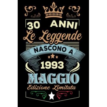 Imagem de Le leggende nascono a Maggio 1993: Taccuino - Diario| Regalo di compleanno Maggio 30 per uomini donne ragazze ragazzi Compleanno 1993 Personalizzato