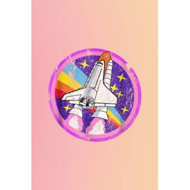 Imagem de Scuba Diving Notebook | NASA space cool distressed rocket rainbow patch gift
