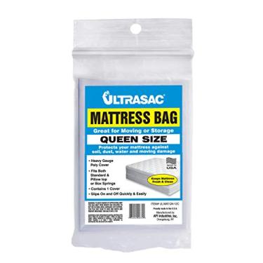 Imagem de Bolsa de colchão ultrassac, resistente, serve para padrões e molas de travesseiro ou caixa. Ótimo para movimentação ou armazenamento, Clear, Queen