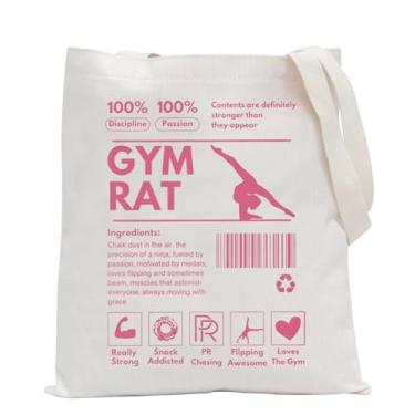 Imagem de POFULL Bolsa de ombro de ginástica rítmica, presente de equipe de ginástica, presente de ginasta, academia, ratos, bolsa de ginástica, Rato de academia