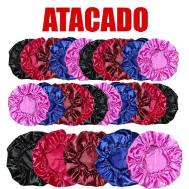 Imagem de Kit 40 Touca/Toca De Cetim Seda Anti Frizz Atacad - Bazar Na Web
