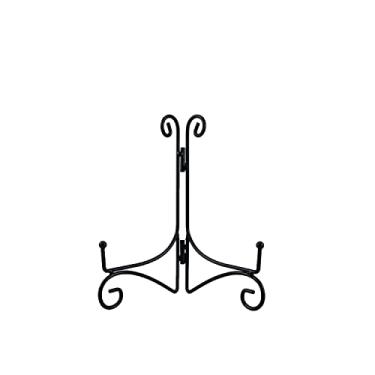 Imagem de SVENJBB Suporte de Prato de Ferro Preto, Suporte de Prato de 6" para Exibição, Suportes de Exibição de Prato de Metal Pequeno para Livro de Receitas, Porta-Retratos, Foto, Pratos Decorativos(6", 1 Pac