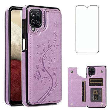 Imagem de Capa de telefone para Samsung Galaxy A42 5G com protetor de tela de vidro temperado porta-cartões carteira suporte flip couro acessórios para celular Glaxay A 42 G5 Gaxaly 42A S42 4G 2021 capas