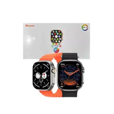 Imagem de Smartwatch Series 10 Ultra W69+ Plus Nfc Super Amoled 2GB Preto Black 