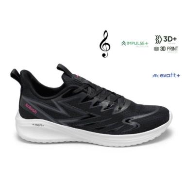 Imagem de tenis feminino kolosh esportivo preto 3d degrade