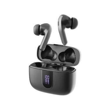 Imagem de Fone de Ouvido Bluetooth 5.4, 40H de Reprodução, Intra-Auricular Esportivo com Microfone, Display LED, Cancelamento de Ruído, IPX5, True Wireless Estéreo para Android e IOS (Preto)