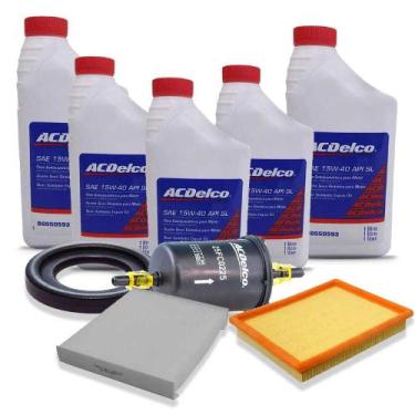 Imagem de Kit Troca De Oleo Sintetico 15w40 Filtros Nova Vectra 2006 A 2009 Kit2