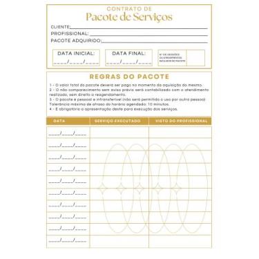 Imagem de Contrato Pacote Serviços Manicure Estética Depilação 4 Blocos - Impres