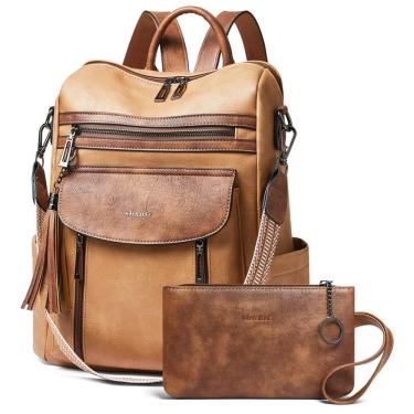 Imagem de Mochila Shrie Fashion Leather para mulheres, preta