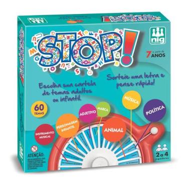 Imagem de Jogo Stop Pense Rápido Educativo Divertido - Nig Brinquedos