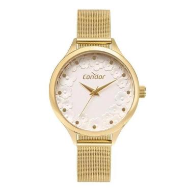 Imagem de Kit Relogio Condor Feminino Mimos E Sutilezas Dourado - CO2036MWI/K4D-Feminino
