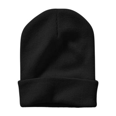 Imagem de OSFSEFS Gorro personalizado em malha a granel, Chapéu de malha em branco, Tamanho �nica