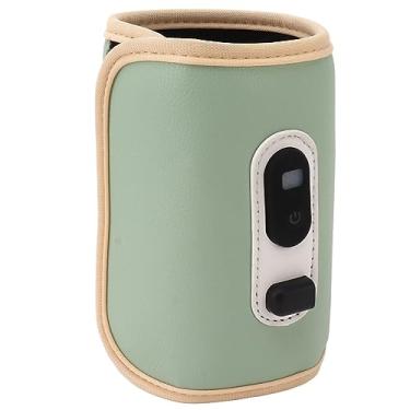 Imagem de Aquecedor Portátil de Mamadeiras para Leite de bebê Com Display Digital USB 5 Velocidades para Leite Materno e água (Verde)