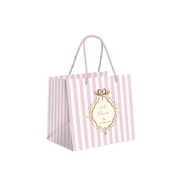 Imagem de Sacola Premium Para Caixa Meio Ovo - Quinn Lilas - 22x20x14cm - 1 unid