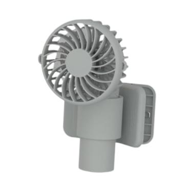 Imagem de WeiLaiKeQi Clip sobre o ventilador 3 velocidade de base destacável Base Base Angle Ajustável Fã de Fan Mesa para Mochila Caminhada de Mochila Caminhada, Cinza Verde