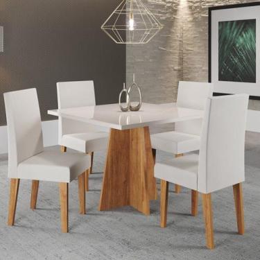 Imagem de Mesa de Jantar Quadrada Columbia com Tampo em Mdp 90x90 sem Vidro e 4 