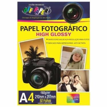 Imagem de Papel Fotografico High A4 180g Off Paper 50fls