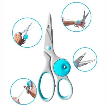 Imagem de Kit Tesouras Fita Métrica Profissional Patchwork Precisão