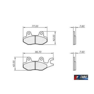 Imagem de Pastilha freio dianteira SM Twins Burgman 400 2007 em diante - LT1 TWI