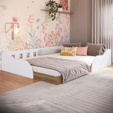 Imagem de Cama Montessoriana Casal Memphis Branco - Art In Móveis, Branco, Moder