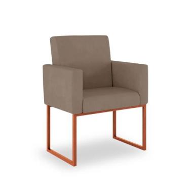 Imagem de Poltrona Moderna Industrial 13 Cores  - Base Ferro De Cobre - Dávila E