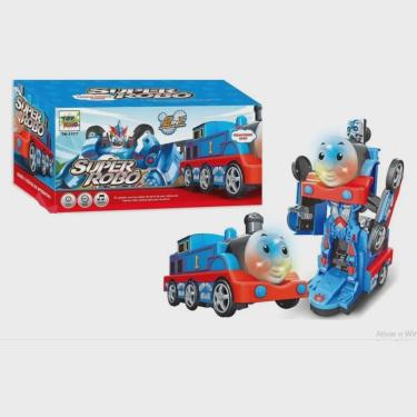 Imagem de Brinquedo Trem Thomas Transforme Vira Robô Infantil Luz Som Bate Volta.