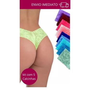 Imagem de Kit Com 5 Calcinha Fio De Renda Mini Caleçon Sexy - Beth, M, Sortidos