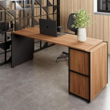 Imagem de Mesa Escrivaninha 170cm x 60cm e Armário 2 Portas F5 Office - F5 Offic