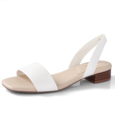 Imagem de Ankis Sandália Feminina De Salto Baixo, Quadrada, Aberta, Marrom, Preta, Branca, De Couro, Rasteira, Confortável, Slip-On, Sapato Casual Para Praia, Festa, Casamento, 2025