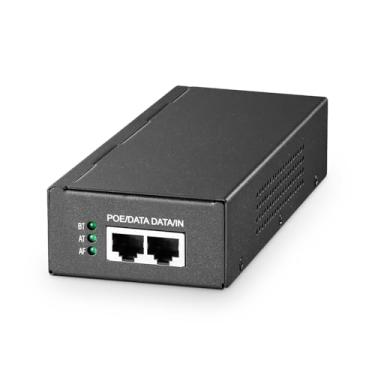 Imagem de YuLinca Injetor Poe 10G, Adaptador Power Over Ethernet Metal Poe De 65 W 802.3Af/At/Bt, Taxa 10G/5G/1G Autoadaptável, Adaptador Não Poe Para Poe, Plug & Play, Distância De Até 100 Metros (328 Pés)
