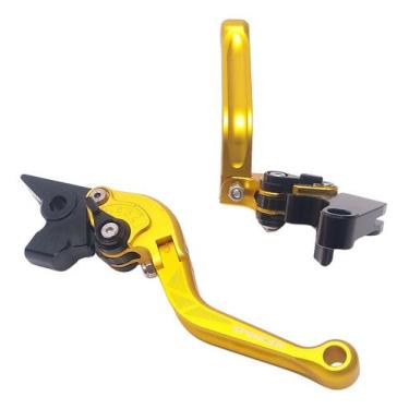 Imagem de Manete Spencer Dobrável Yamaha Xj6 Fazer 600 Mt-07 Mt-09, Dourado Clar