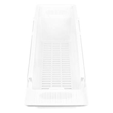 Imagem de Rack de Armazenamento de Banheira Retrátil Ajustável, Organizador de Brinquedos de Banho, Suprimentos de Banheiro Com Painel de Partição Multiuso, Gel de Chuveiro, Roupas,